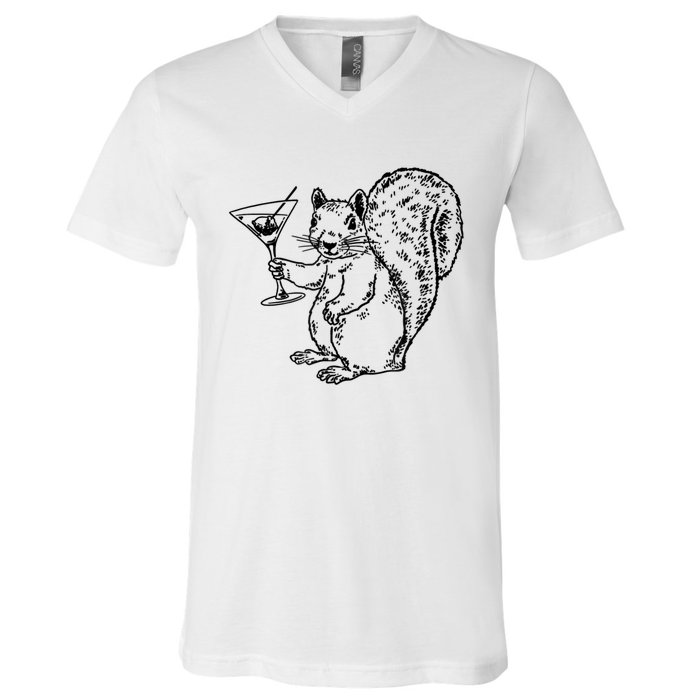 NPR Planet Money Squirrel V-Neck T-Shirt