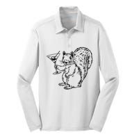 NPR Planet Money Squirrel Silk Touch Performance Long Sleeve Polo