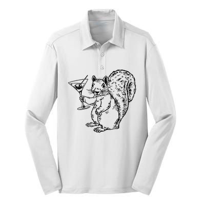 NPR Planet Money Squirrel Silk Touch Performance Long Sleeve Polo