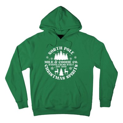 North Pole Milk And Cookie Co Gingerbread Christmas Bakery Hoodie