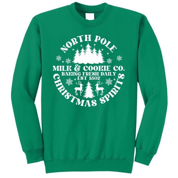 North Pole Milk And Cookie Co Gingerbread Christmas Bakery Sweatshirt