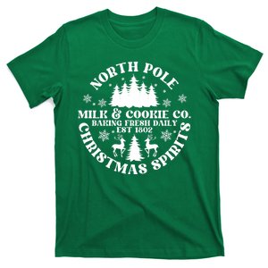 North Pole Milk And Cookie Co Gingerbread Christmas Bakery T-Shirt