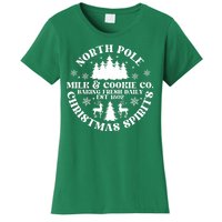 North Pole Milk And Cookie Co Gingerbread Christmas Bakery Women's T-Shirt