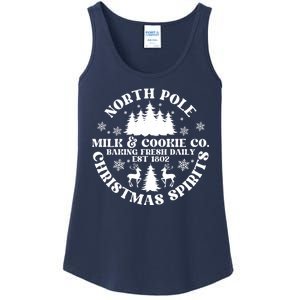 North Pole Milk And Cookie Co Gingerbread Christmas Bakery Ladies Essential Tank