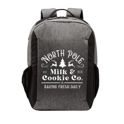 North Pole Milk And Cookie Co Vintage Christmas Company Vector Backpack