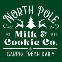 North Pole Milk And Cookie Co Vintage Christmas Company Womens T-Shirt