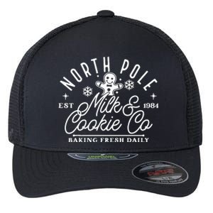 North Pole Milk And Cookie Co Funny Baking Christmas Costume Flexfit Unipanel Trucker Cap