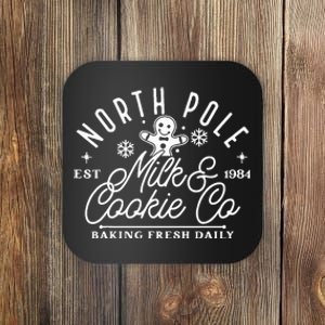 North Pole Milk And Cookie Co Funny Baking Christmas Costume Coaster