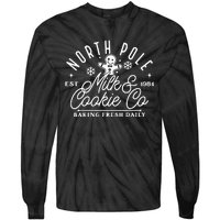 North Pole Milk And Cookie Co Funny Baking Christmas Costume Tie-Dye Long Sleeve Shirt