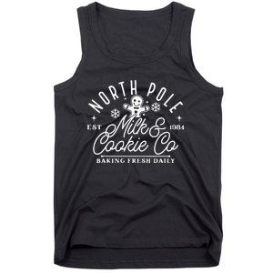 North Pole Milk And Cookie Co Funny Baking Christmas Costume Tank Top