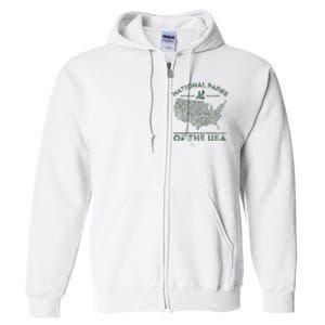 National Parks Map Hiking Travel Camping Outdoors Retro Usa Full Zip Hoodie