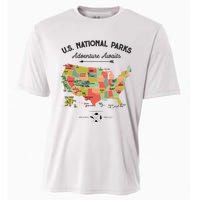 National Park Map Vintage Shirts All 59 National Parks Cooling Performance Crew T-Shirt