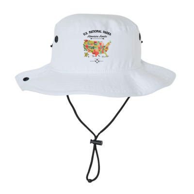 National Park Map Vintage Shirts All 59 National Parks Bucket Hat