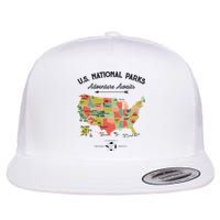 National Park Map Vintage Shirts All 59 National Parks Flatbill Hat