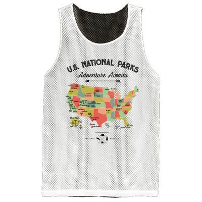 National Park Map Vintage Shirts All 59 National Parks Mesh Reversible Basketball Jersey Tank