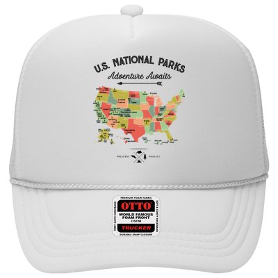National Park Map Vintage Shirts All 59 National Parks Trucker Hat