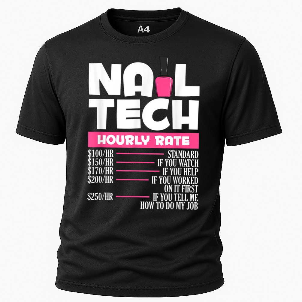 Nail Polish Manicurist Pedicurist Nail Artists Nail Tech Cooling Performance Crew T-Shirt