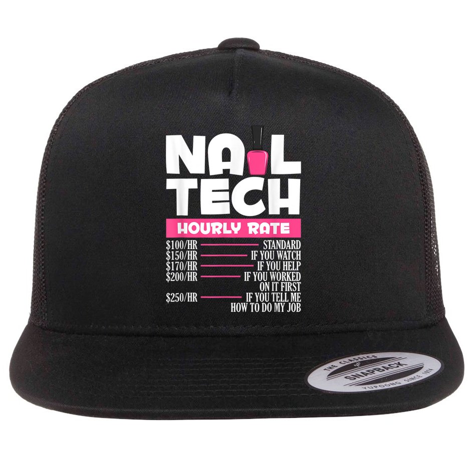 Nail Polish Manicurist Pedicurist Nail Artists Nail Tech Flat Bill Trucker Hat