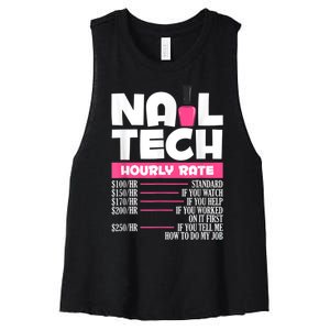 Nail Polish Manicurist Pedicurist Nail Artists Nail Tech Women's Racerback Cropped Tank