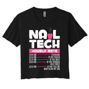 Nail Polish Manicurist Pedicurist Nail Artists Nail Tech Women's Crop Top Tee