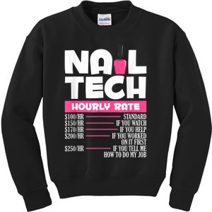 Nail Polish Manicurist Pedicurist Nail Artists Nail Tech Kids Sweatshirt