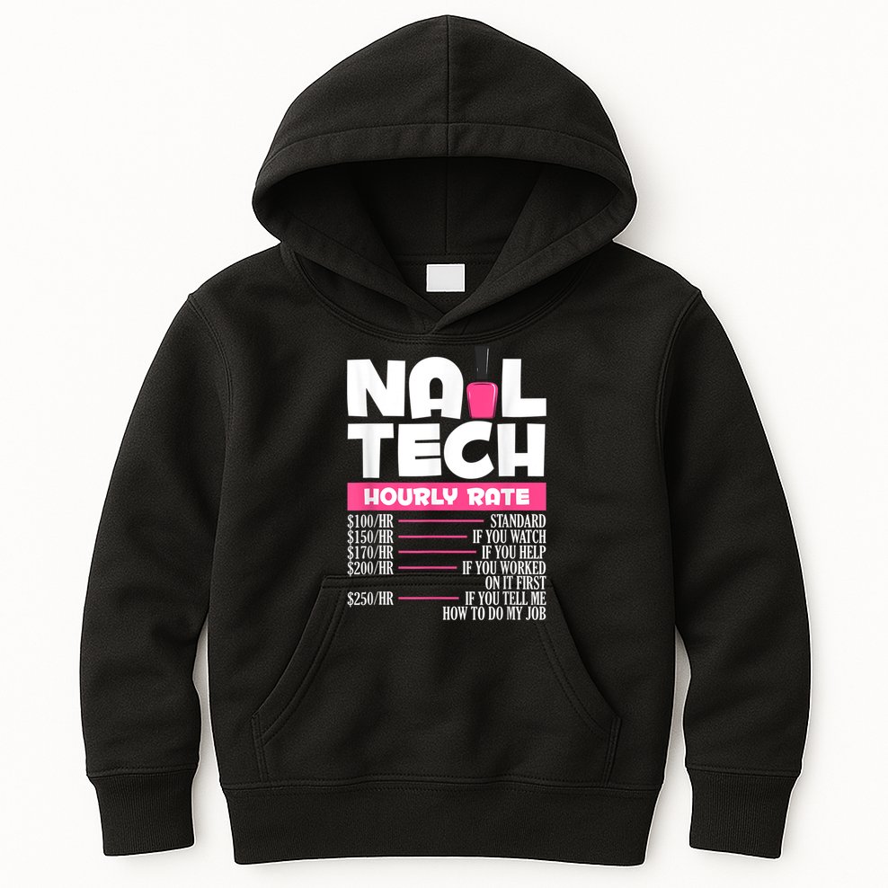 Nail Polish Manicurist Pedicurist Nail Artists Nail Tech Kids Hoodie