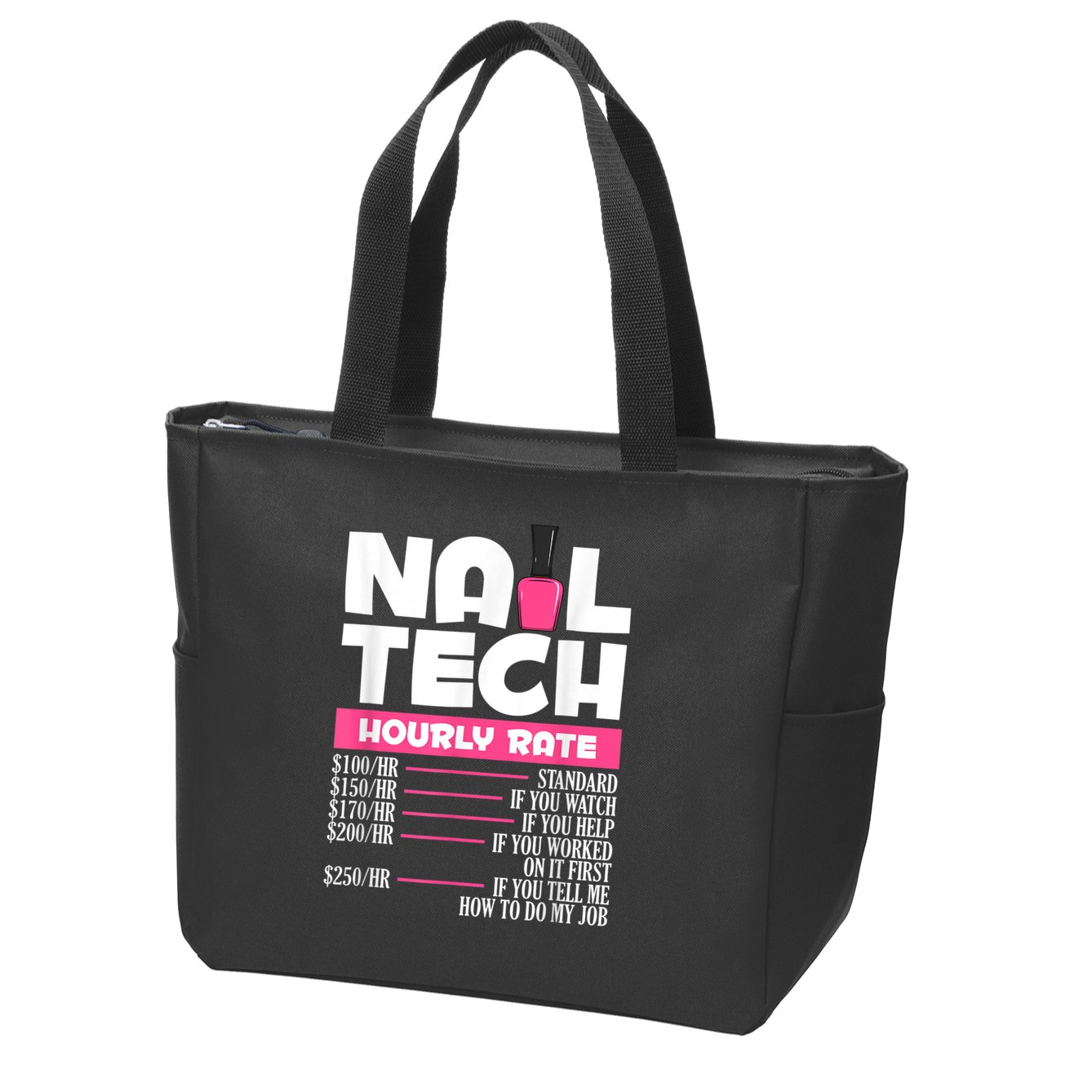 Nail Polish Manicurist Pedicurist Nail Artists Nail Tech Zip Tote Bag