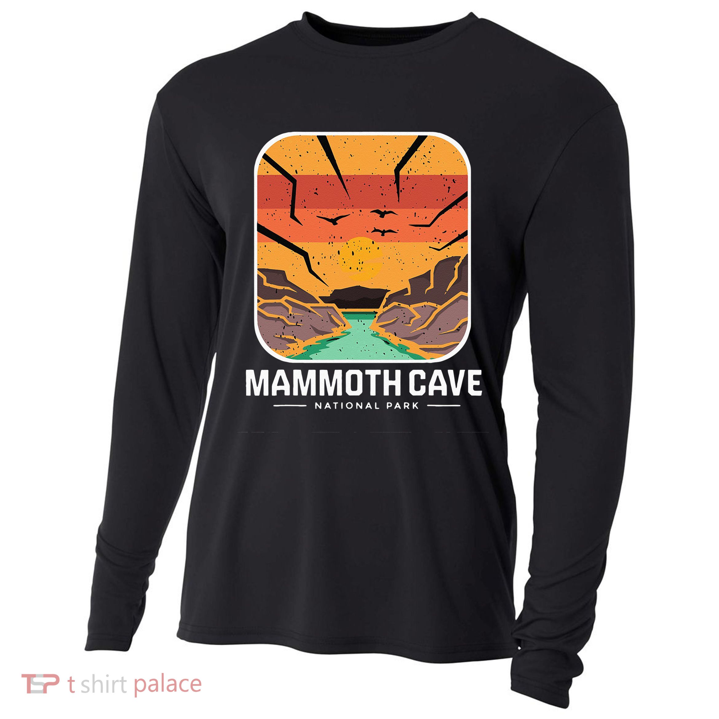 National Park Mammoth Cave Kentucky Souvenir Cave Hike Cooling Performance Long Sleeve Crew
