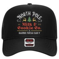 North Pole Milk And Cookie Co Vintage Christmas Company High Crown Mesh Back Trucker Hat