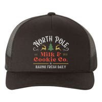 North Pole Milk And Cookie Co Vintage Christmas Company Yupoong Adult 5-Panel Trucker Hat