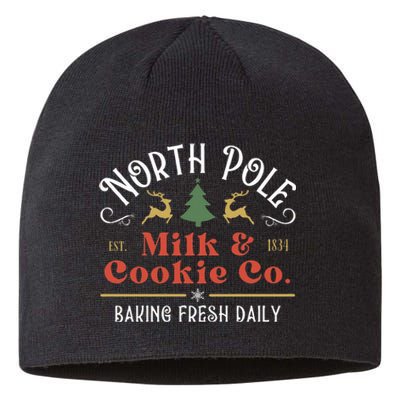 North Pole Milk And Cookie Co Vintage Christmas Company Sustainable Beanie