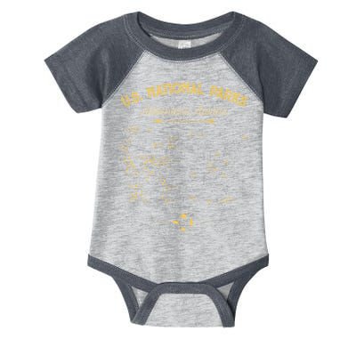 National Parks Map Camping Hiking Infant Baby Jersey Bodysuit