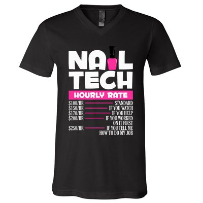 Nail Polish Manicurist Pedicurist Nail Artists Nail Tech V-Neck T-Shirt