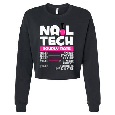 Nail Polish Manicurist Pedicurist Nail Artists Nail Tech Cropped Pullover Crew