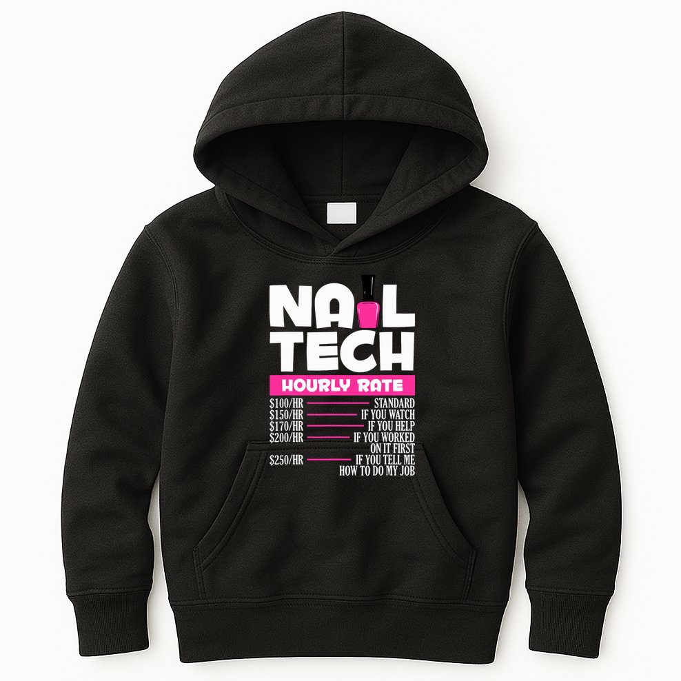 Nail Polish Manicurist Pedicurist Nail Artists Nail Tech Kids Hoodie