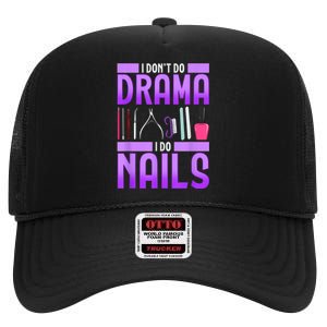 Nail Polish Manicurist Pedicurist Nail Artists Tools High Crown Mesh Back Trucker Hat