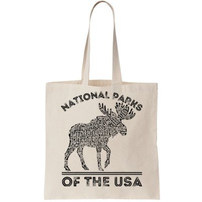 National Parks Moose Hiking Travel Camping Outdoors Usa Tote Bag