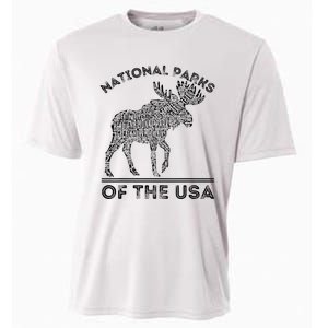 National Parks Moose Hiking Travel Camping Outdoors Usa Cooling Performance Crew T-Shirt