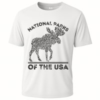 National Parks Moose Hiking Travel Camping Outdoors Usa Cooling Performance Crew T-Shirt