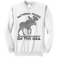 National Parks Moose Hiking Travel Camping Outdoors Usa Sweatshirt