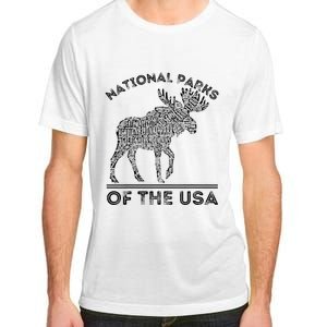 National Parks Moose Hiking Travel Camping Outdoors Usa Adult ChromaSoft Performance T-Shirt