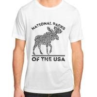 National Parks Moose Hiking Travel Camping Outdoors Usa Adult ChromaSoft Performance T-Shirt