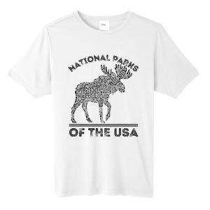 National Parks Moose Hiking Travel Camping Outdoors Usa Tall Fusion ChromaSoft Performance T-Shirt