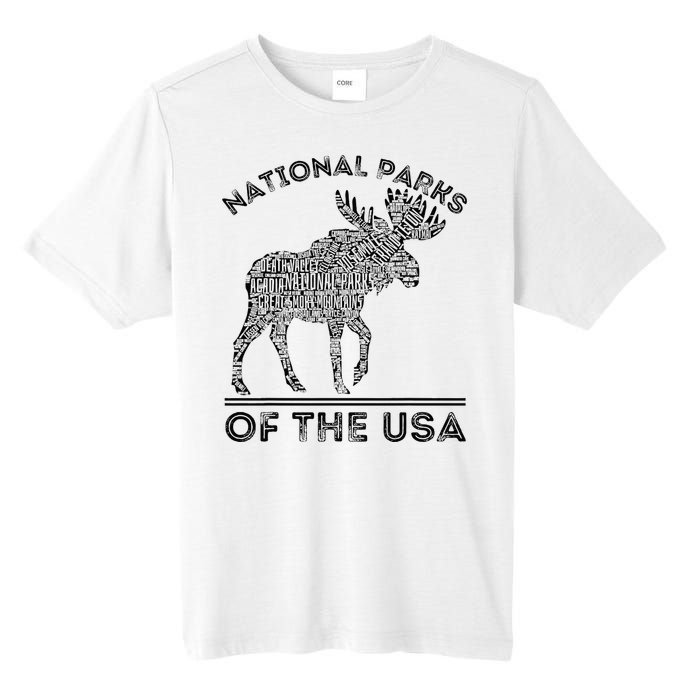 National Parks Moose Hiking Travel Camping Outdoors Usa Tall Fusion ChromaSoft Performance T-Shirt