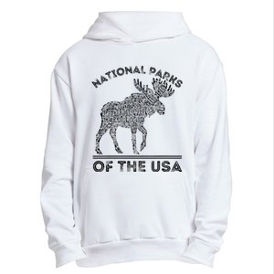 National Parks Moose Hiking Travel Camping Outdoors Usa Urban Pullover Hoodie