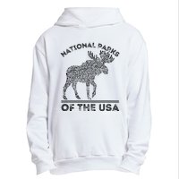 National Parks Moose Hiking Travel Camping Outdoors Usa Urban Pullover Hoodie