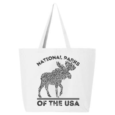 National Parks Moose Hiking Travel Camping Outdoors Usa 25L Jumbo Tote