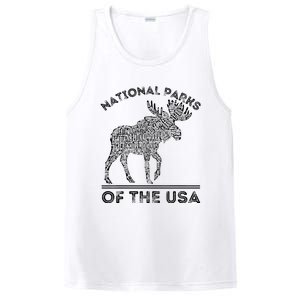 National Parks Moose Hiking Travel Camping Outdoors Usa PosiCharge Competitor Tank