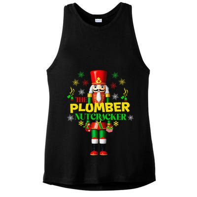 Nutcracker Plumber Merry Christmas Holiday Funny Pajama Ladies PosiCharge Tri-Blend Wicking Tank