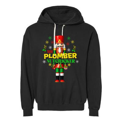Nutcracker Plumber Merry Christmas Holiday Funny Pajama Garment-Dyed Fleece Hoodie